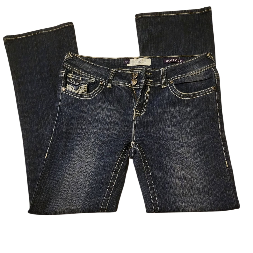 Vigold Dark Wash Boot Cut Jeans for Women